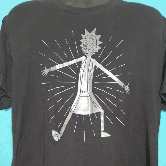 Black/White Rick Sanchez From Rick & Morty T-Shirt, Size XL - Picture 1 of 2